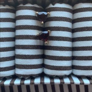 14k Gold Garnet Stud Earrings